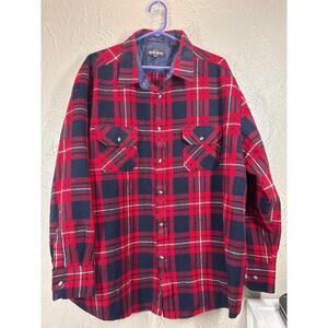 Northwest‎ Territory Flannel Shirt Button Up Long Sleeve Plaid Red Mens Sz 3XL